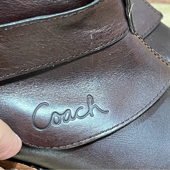 Coach Brown Leather Jordan Tripple Strap Boots - Picture 4 of 9
